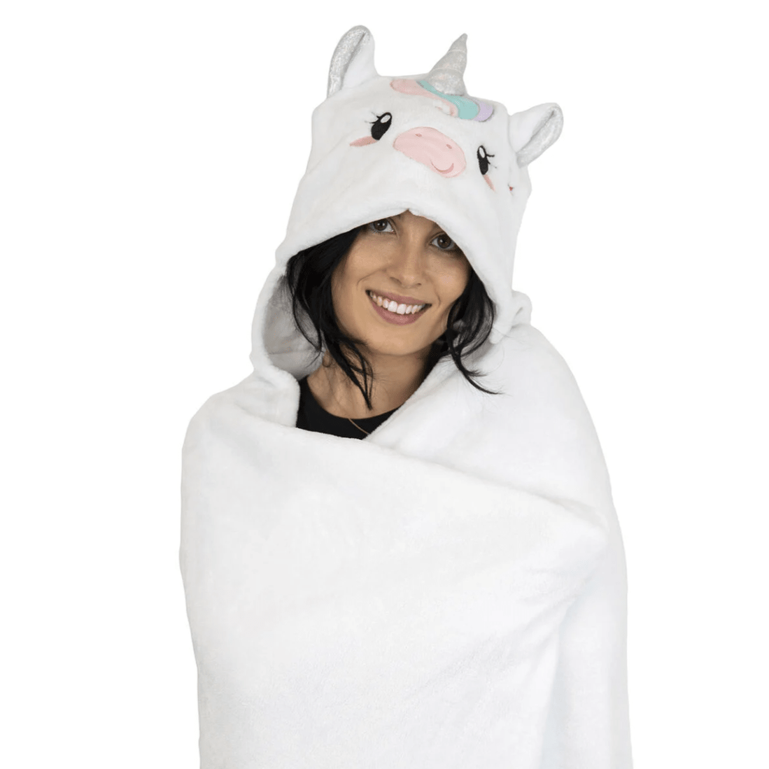 Cobertor com capuz unicórnio - Cosy Hugs Legami - Papelaria Encantada