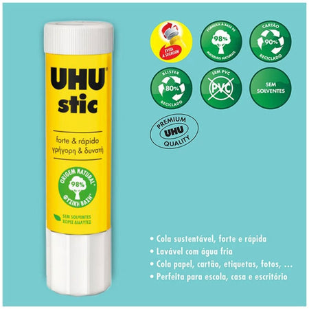 Cola Stick Uhu 21g - Papelaria Encantada