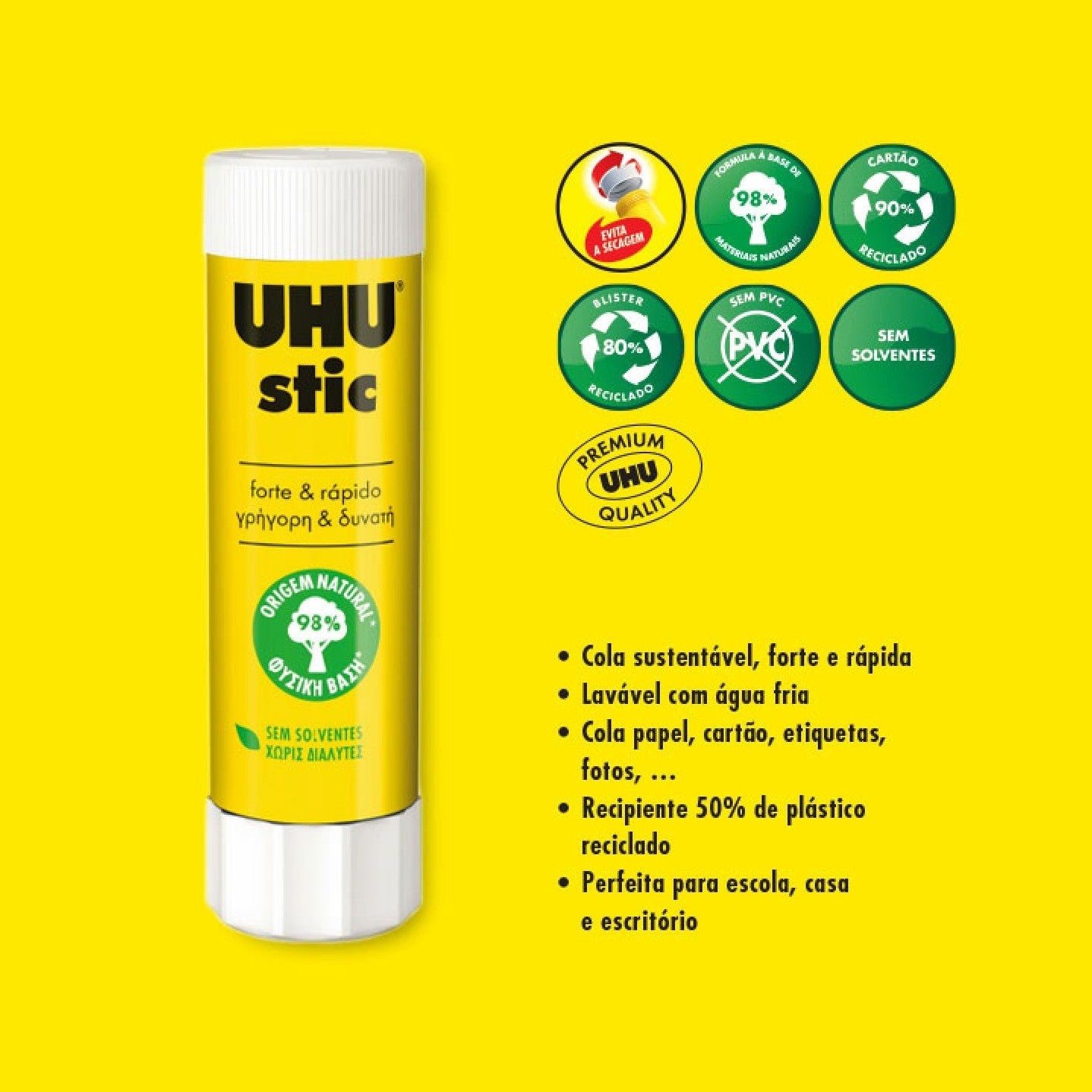 Cola Stick UHU 40G - Papelaria Encantada