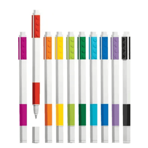 Conjunto 10 canetas Lego com 10 Cores - Papelaria Encantada