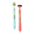 Conjunto 2 canetas apagáveis Bo - Bo Click - Abacate e Coração bandido Mr.wonderful - Papelaria Encantada