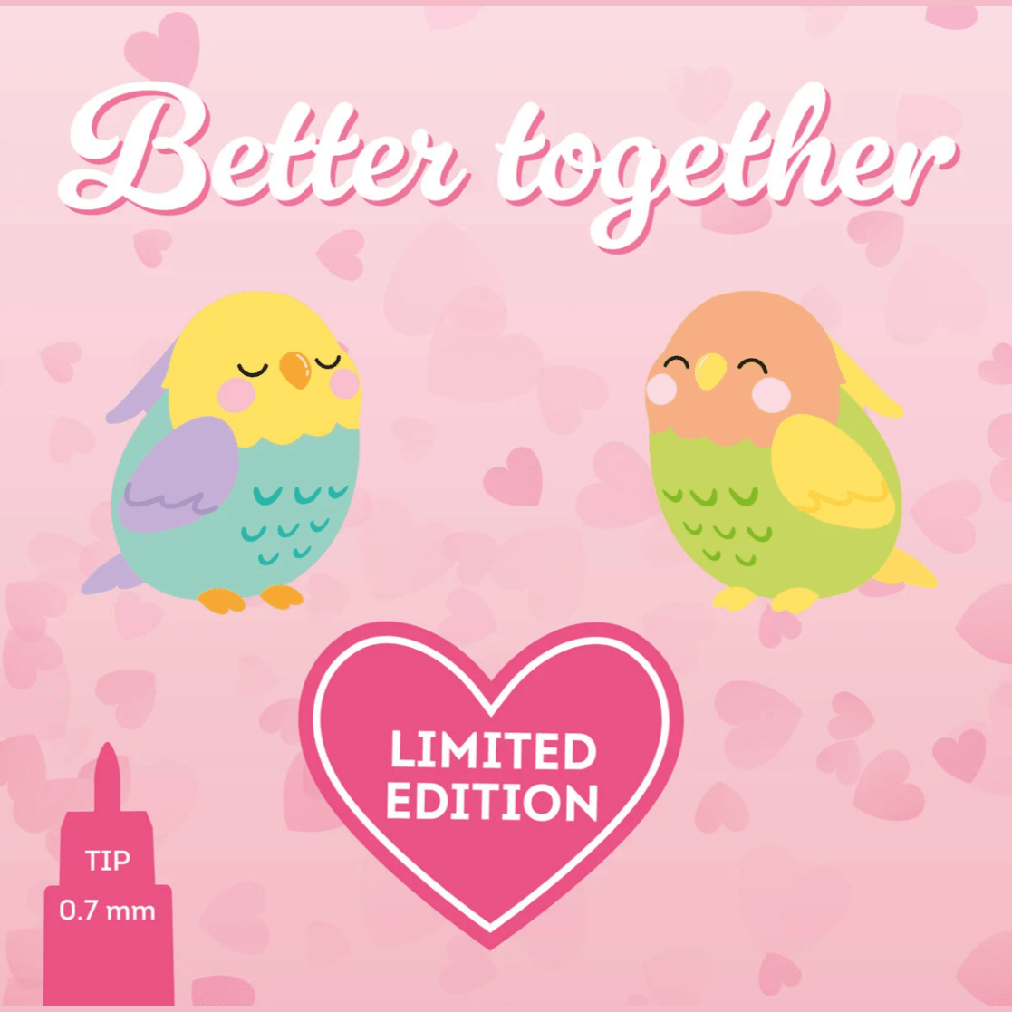Conjunto 2 canetas apagaveis Legami Better Together - Dia dos namorados - Papelaria Encantada