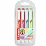 Conjunto 4 sublinhadores Stabilo swing cool pastel - Papelaria Encantada