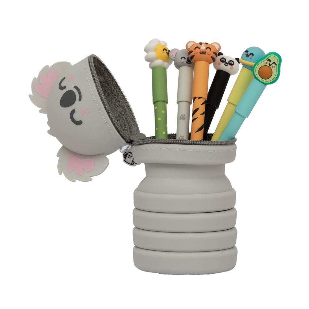 Conjunto 6 canetas apagáveis bo - bo + Estojo Extensível koala Mr Wonderful - Papelaria Encantada