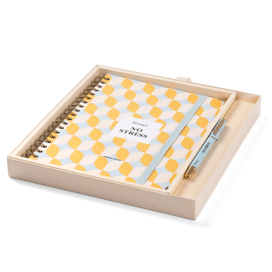 Conjunto Agenda 25-26 + Caneta - No Stress Mr. Wonderful - Papelaria Encantada