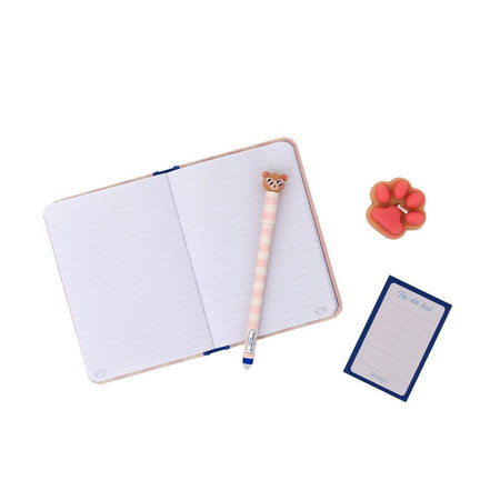 Conjunto Caderno A6 + Porta cartões + Esferográfica apagável Bo - bo Mae Ursa - Mr. Wonderful - Papelaria Encantada