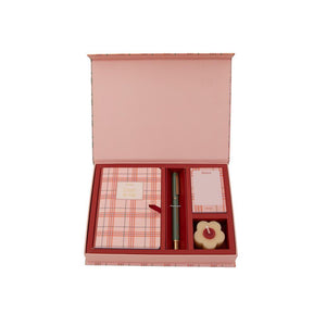 Conjunto com caderno A6 + caneta + bloco de notas + vela - C´est la vie Mr.wonderful - Papelaria Encantada