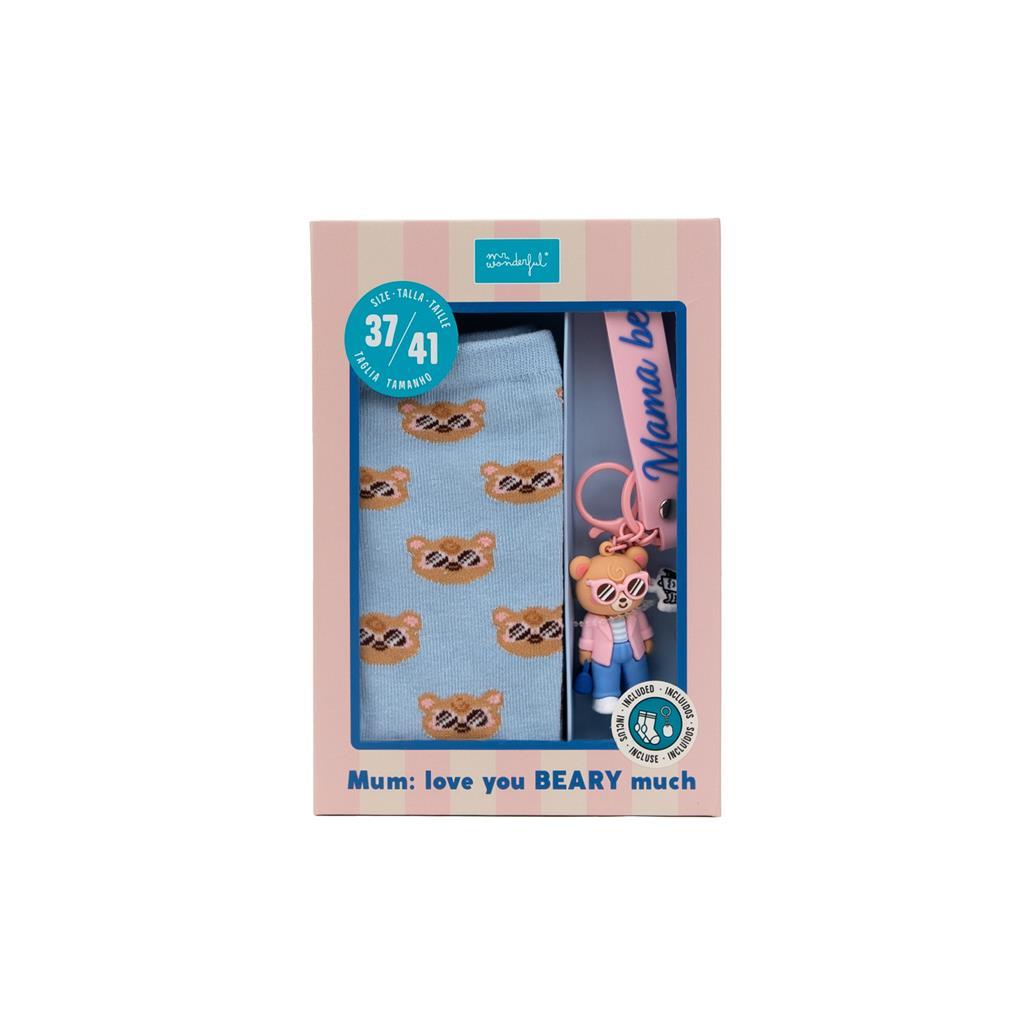 Conjunto com Meias + Porta - chaves - Mama bear - Mr Wonderful - Papelaria Encantada