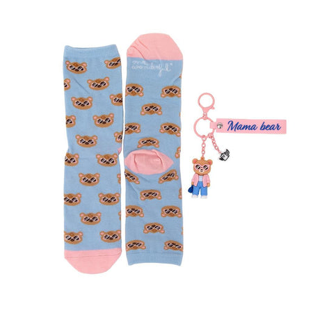 Conjunto com Meias + Porta - chaves - Mama bear - Mr Wonderful - Papelaria Encantada