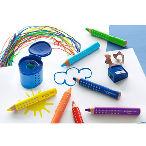 Conjunto de 10 lapis de cor faber - castell grippy C/afia XXL - Papelaria Encantada