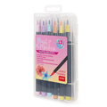 Conjunto de 12 marcadores de pincel pastel Legami - Papelaria Encantada