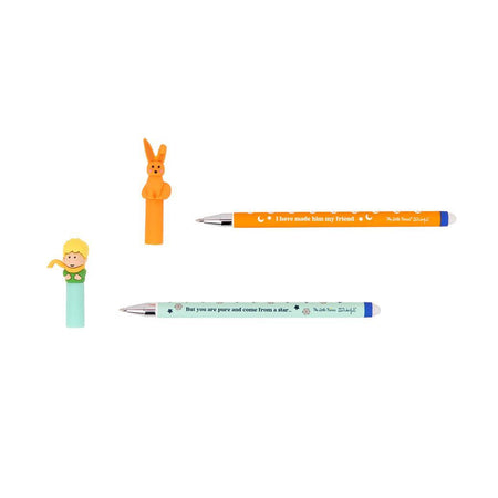 Conjunto de 2 canetas apagáveis Bo - Bo - O Principezinho e a Raposa Mr. Wonderful - Papelaria Encantada