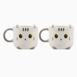 Conjunto de 2 Chávenas de Café Expresso gato branco itotal - Papelaria Encantada