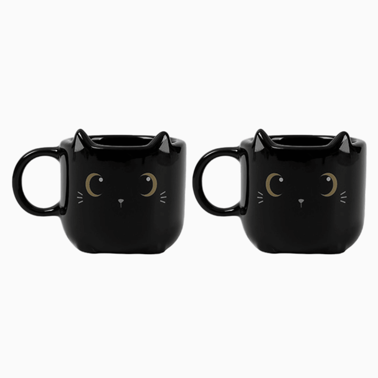 Conjunto de 2 Chávenas de Café Expresso gato preto itotal - Papelaria Encantada