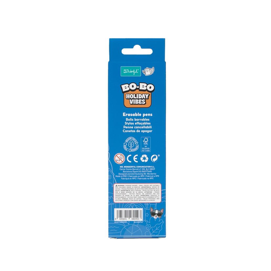 Conjunto de 2 Esferográficas apagáveis Bo - Bo - Cão salsicha e Buldogue - Papelaria Encantada