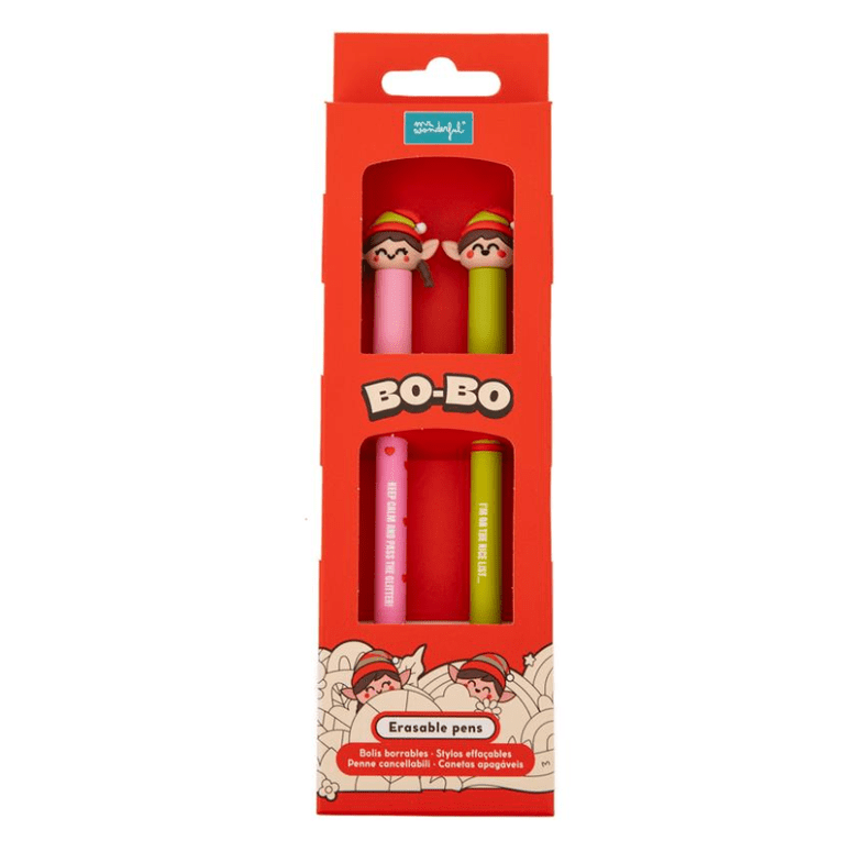 Conjunto de 2 esferográficas apagáveis Bo - Bo elfos Mr.wonderful - Papelaria Encantada