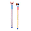 Conjunto de 2 Esferográficas apagáveis Bo - Bo - Gato e Chihuahua - Mr. Wonderful - Papelaria Encantada