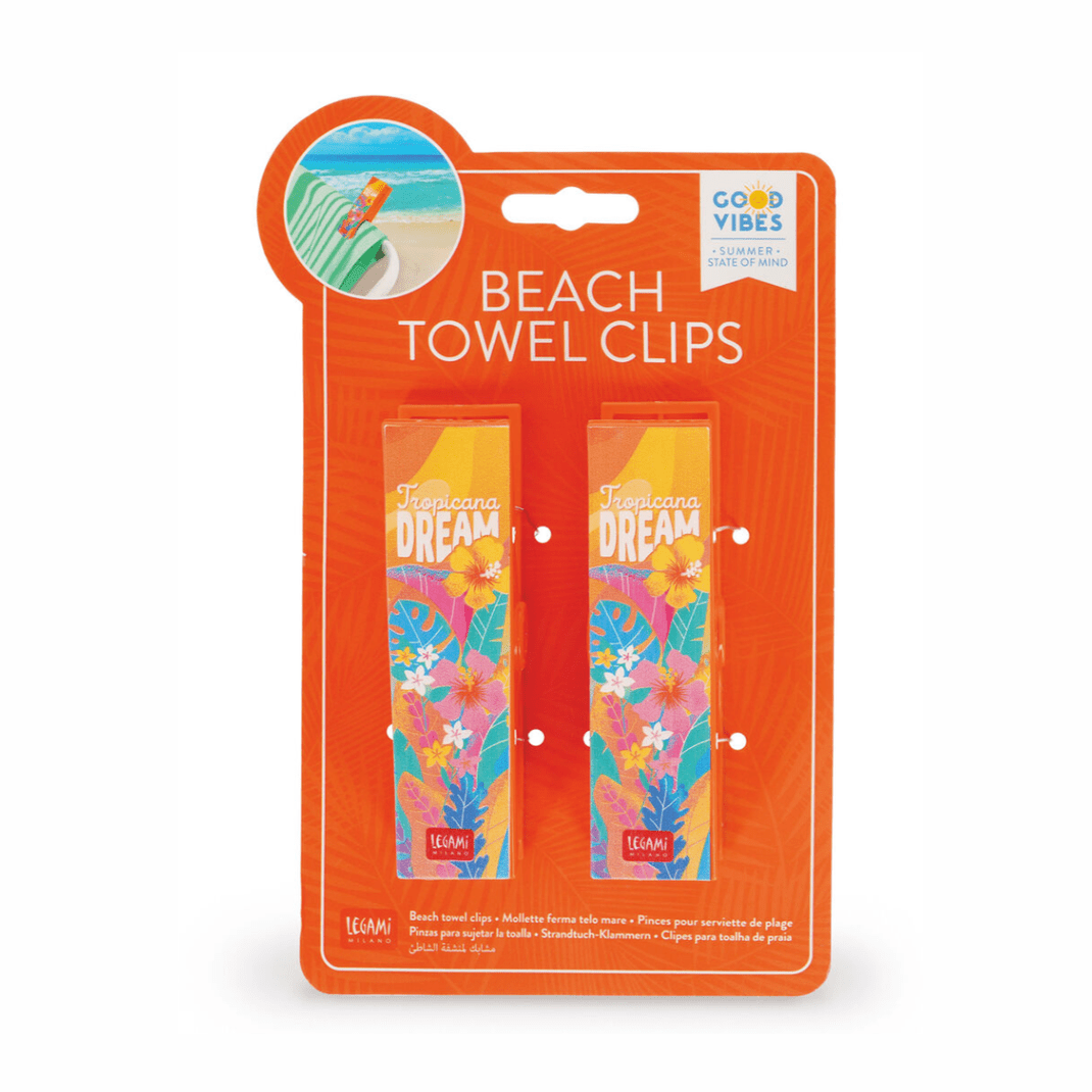 Conjunto de 2 fixadores de toalha de praia - Tropicana Dream - Legami - Papelaria Encantada