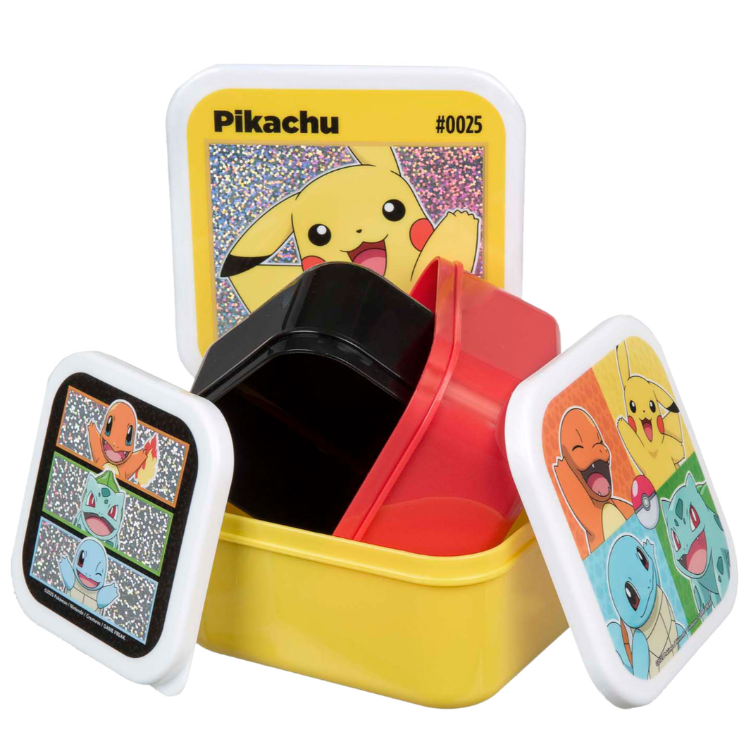 Conjunto de 3 caixas lanche Pokemon - Papelaria Encantada