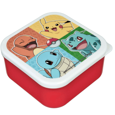 Conjunto de 3 caixas lanche Pokemon - Papelaria Encantada