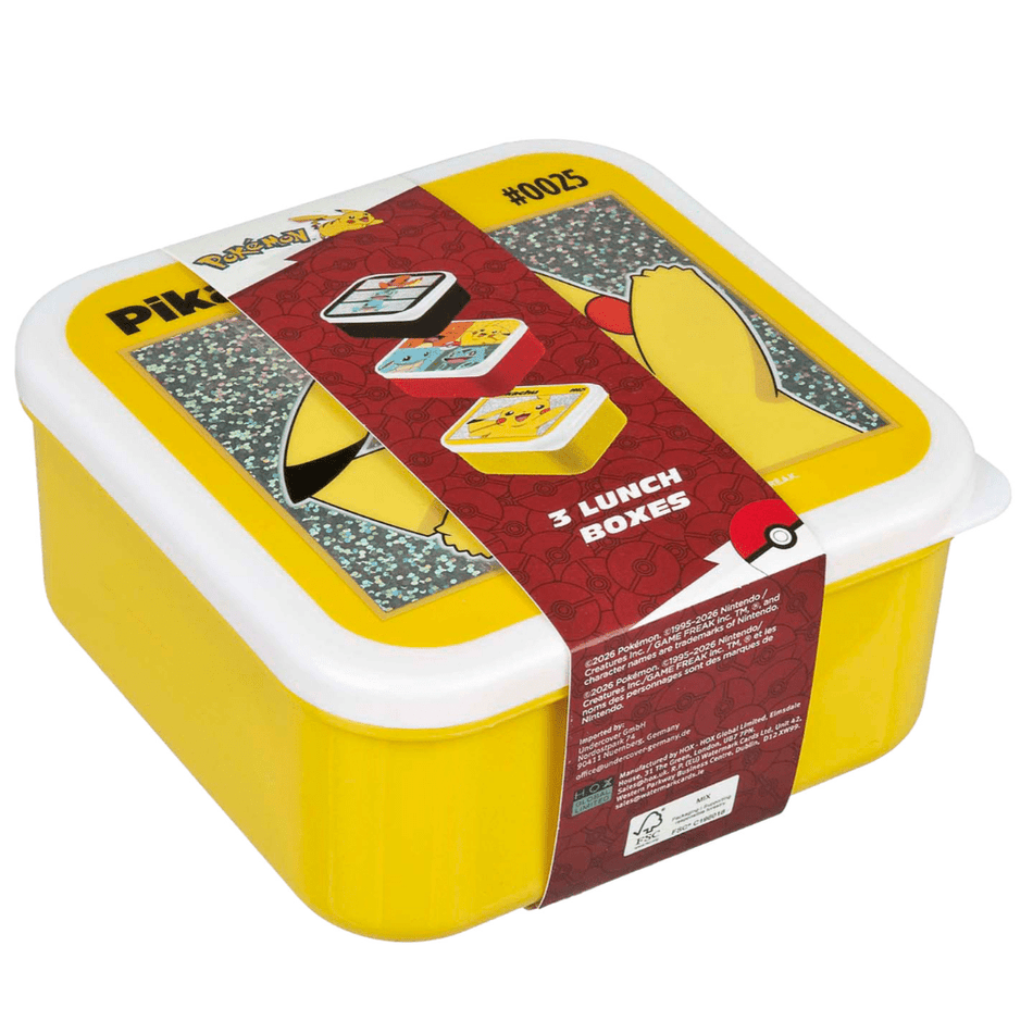 Conjunto de 3 caixas lanche Pokemon - Papelaria Encantada