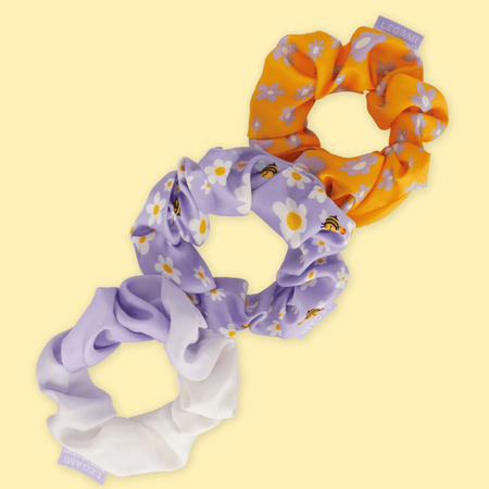 Conjunto de 3 elásticos para cabelo - abelha - Legami - Papelaria Encantada