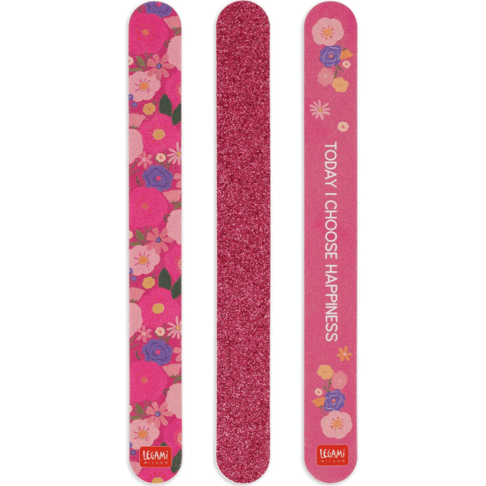 Conjunto de 3 Limas de Unhas - Flores - Unhas Antes dos Homens - Legami - Papelaria Encantada