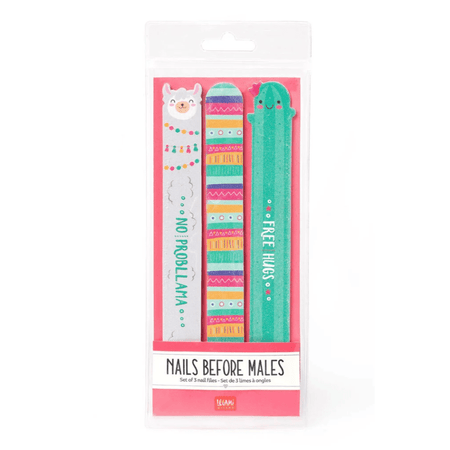 Conjunto de 3 Limas de Unhas - Llama - Unhas Antes dos Homens - Legami - Papelaria Encantada