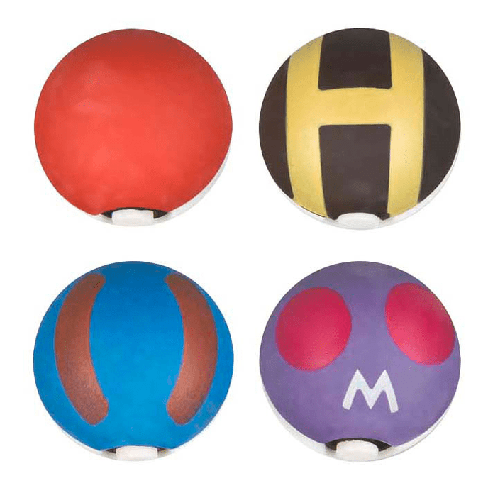 Conjunto de 4 borrachas em formato pokebola - Pokemon - Papelaria Encantada