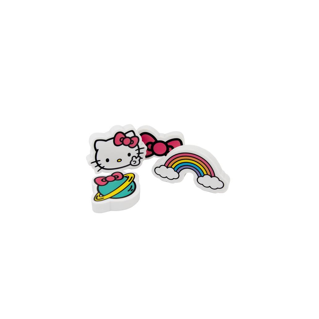 Conjunto de 4 borrachas Hello Kitty Mr.wonderful - Papelaria Encantada