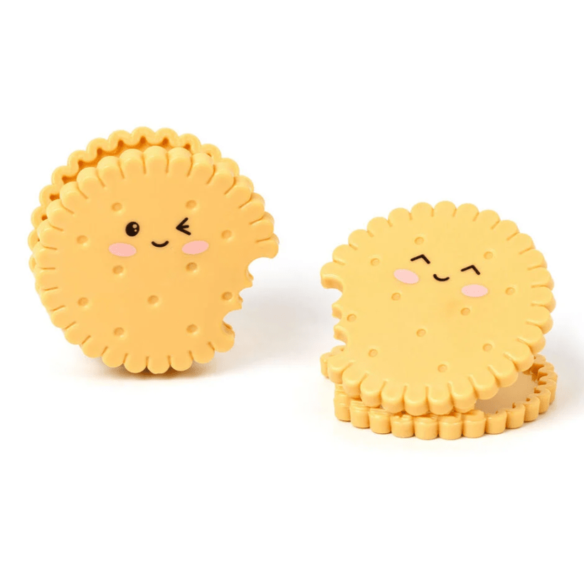 Conjunto de 4 fixadores de saco - Biscoito - Legami - Papelaria Encantada