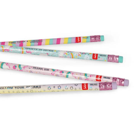 Conjunto de 4 Lápis HB Perfumados Unicórnio Legami - Papelaria Encantada