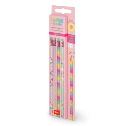 Conjunto de 4 Lápis HB Perfumados Unicórnio Legami - Papelaria Encantada