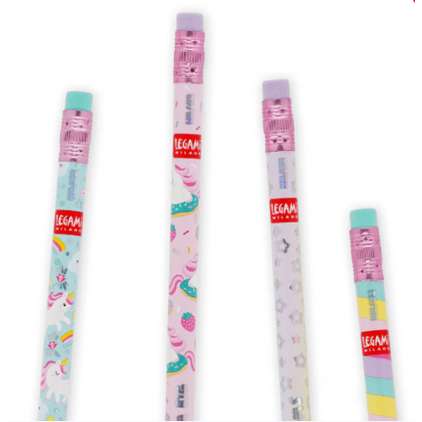 Conjunto de 4 Lápis HB Perfumados Unicórnio Legami - Papelaria Encantada