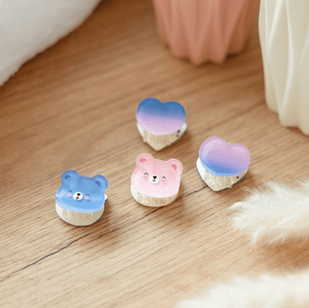 Conjunto de 4 mini ganchos de cabelo em forma de ursinho - Legami - Papelaria Encantada
