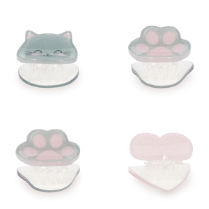 Conjunto de 4 mini ganchos de cabelo Gato - Legami - Papelaria Encantada