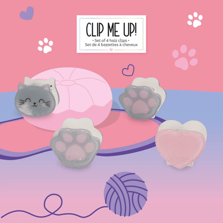 Conjunto de 4 mini ganchos de cabelo Gato - Legami - Papelaria Encantada