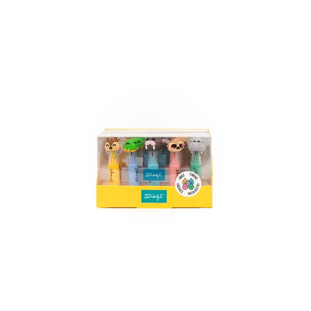 Conjunto de 5 Mini Sublinhadores - Wonder Comic - Mr. Wonderful - Papelaria Encantada