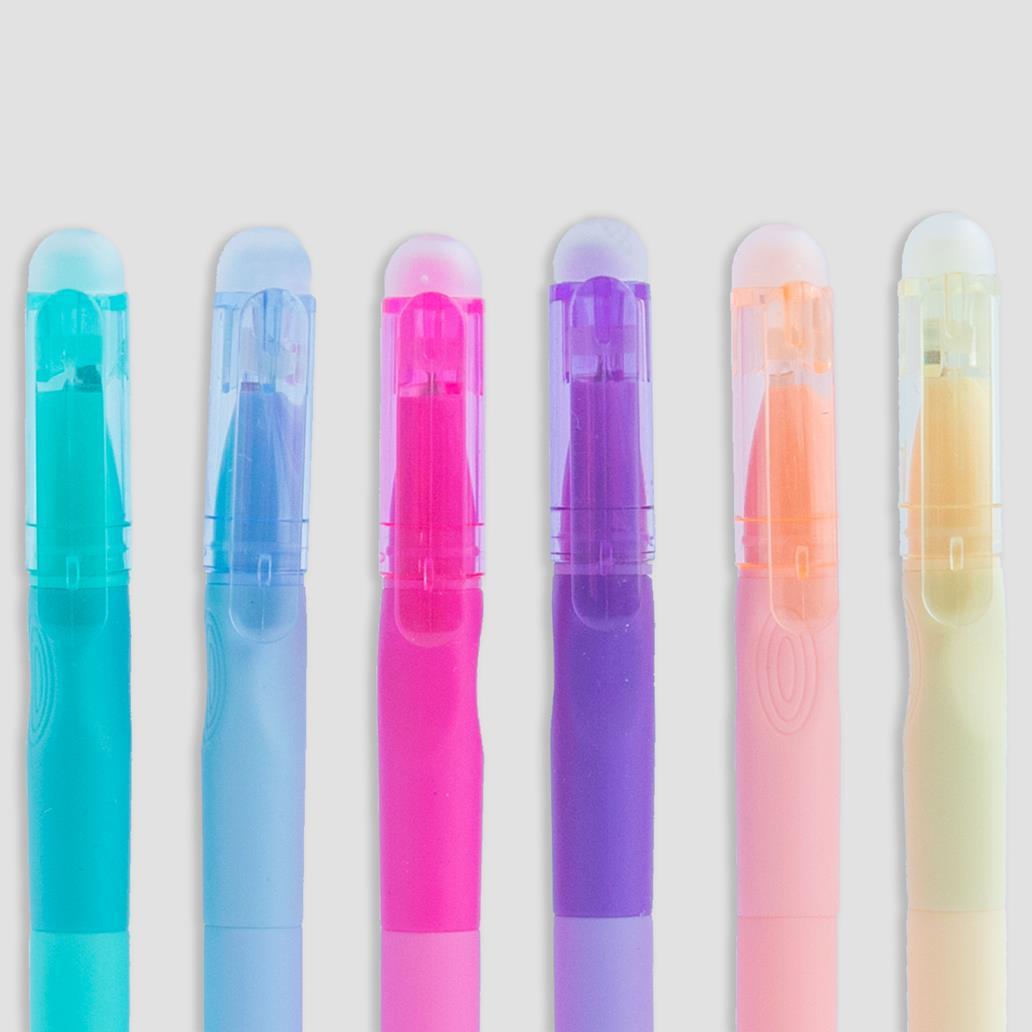 Conjunto de 6 canetas de cores de apagar para escrever e recomeçar - Mr. Wonderful - Papelaria Encantada