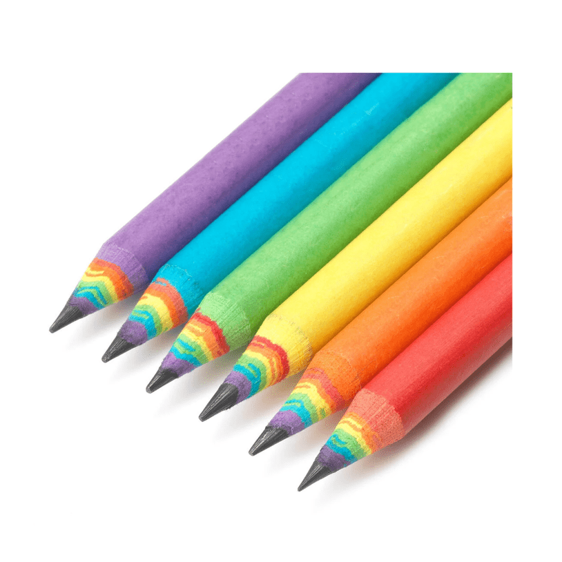 Conjunto de 6 lápis de grafite HB feitos de papel reciclado Legami - Papelaria Encantada