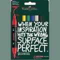 Conjunto de 6 Marcadores acrílicos Faber - Castell Multi Mark - Papelaria Encantada