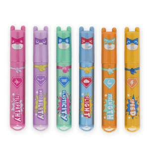 Conjunto de 6 Mini Marcadores - Teddy's Superpower Legami - Papelaria Encantada