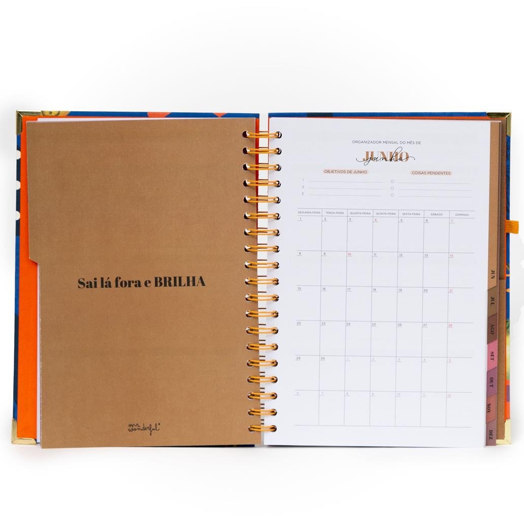 Conjunto de Agenda Office 2026 Semanal Grande + Esferográfica - Non stop como estilo de vida - Papelaria Encantada