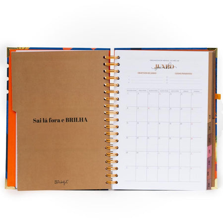 Conjunto de Agenda Office 2026 Semanal Grande + Esferográfica - Non stop como estilo de vida - Papelaria Encantada