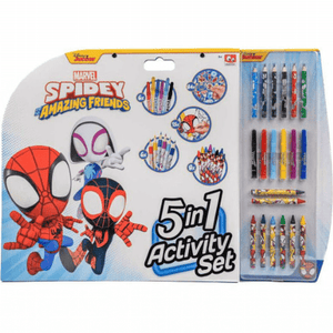 Conjunto de atividades e colorir 5 em 1 Spidey - Papelaria Encantada