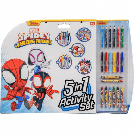 Conjunto de atividades e colorir 5 em 1 Spidey - Papelaria Encantada