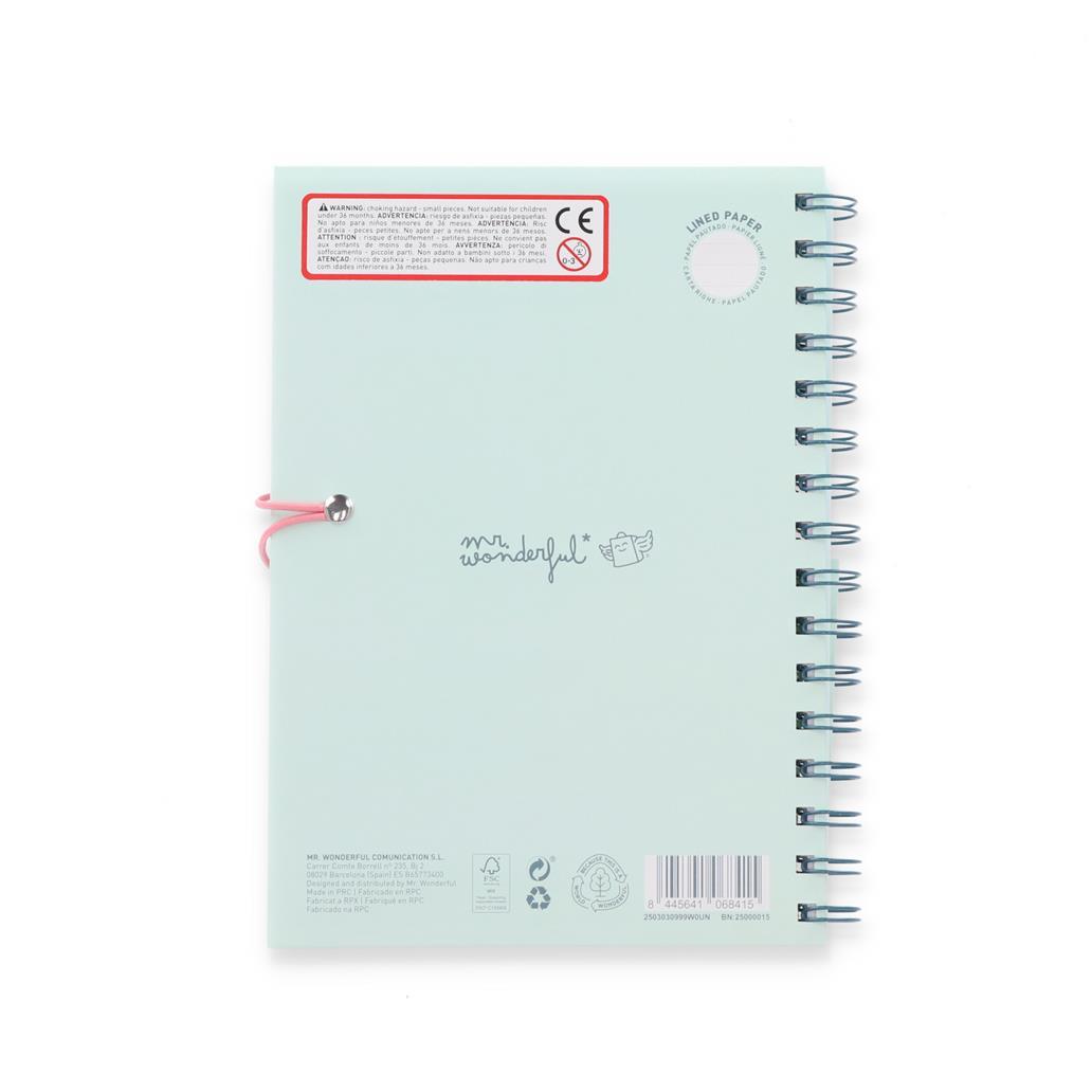 Conjunto de Caderno A5 com Pins - Para o pessoal de Saúde - Mr. Wonderful - Papelaria Encantada