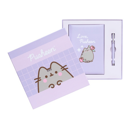 Conjunto de caderno com caneta A5 Pusheen Moments - Papelaria Encantada