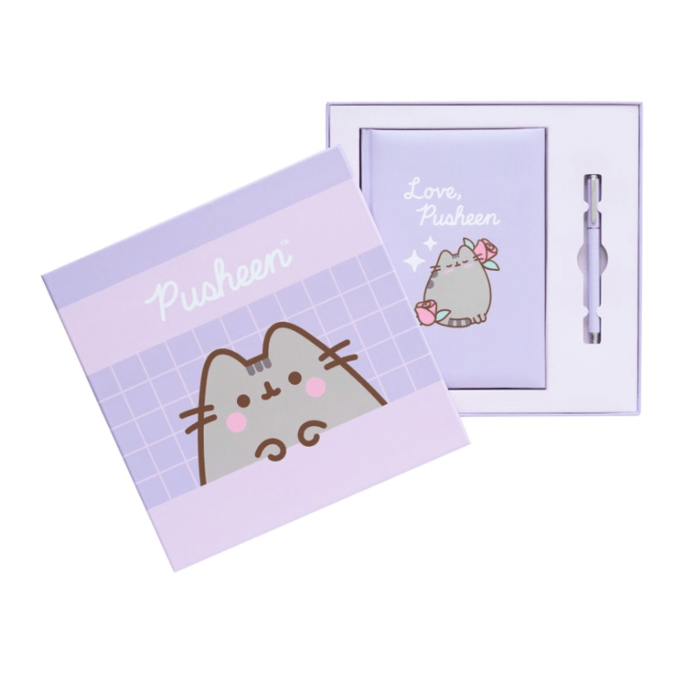 Conjunto de caderno com caneta A5 Pusheen Moments - Papelaria Encantada