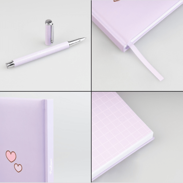 Conjunto de caderno com caneta A5 Pusheen Moments - Papelaria Encantada